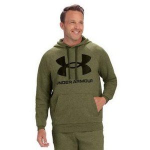 Under Armour | Shirts | Under Armour Mens Rival Fleece Big Logo Hoodie Green  Jackets Xxl | Poshmark